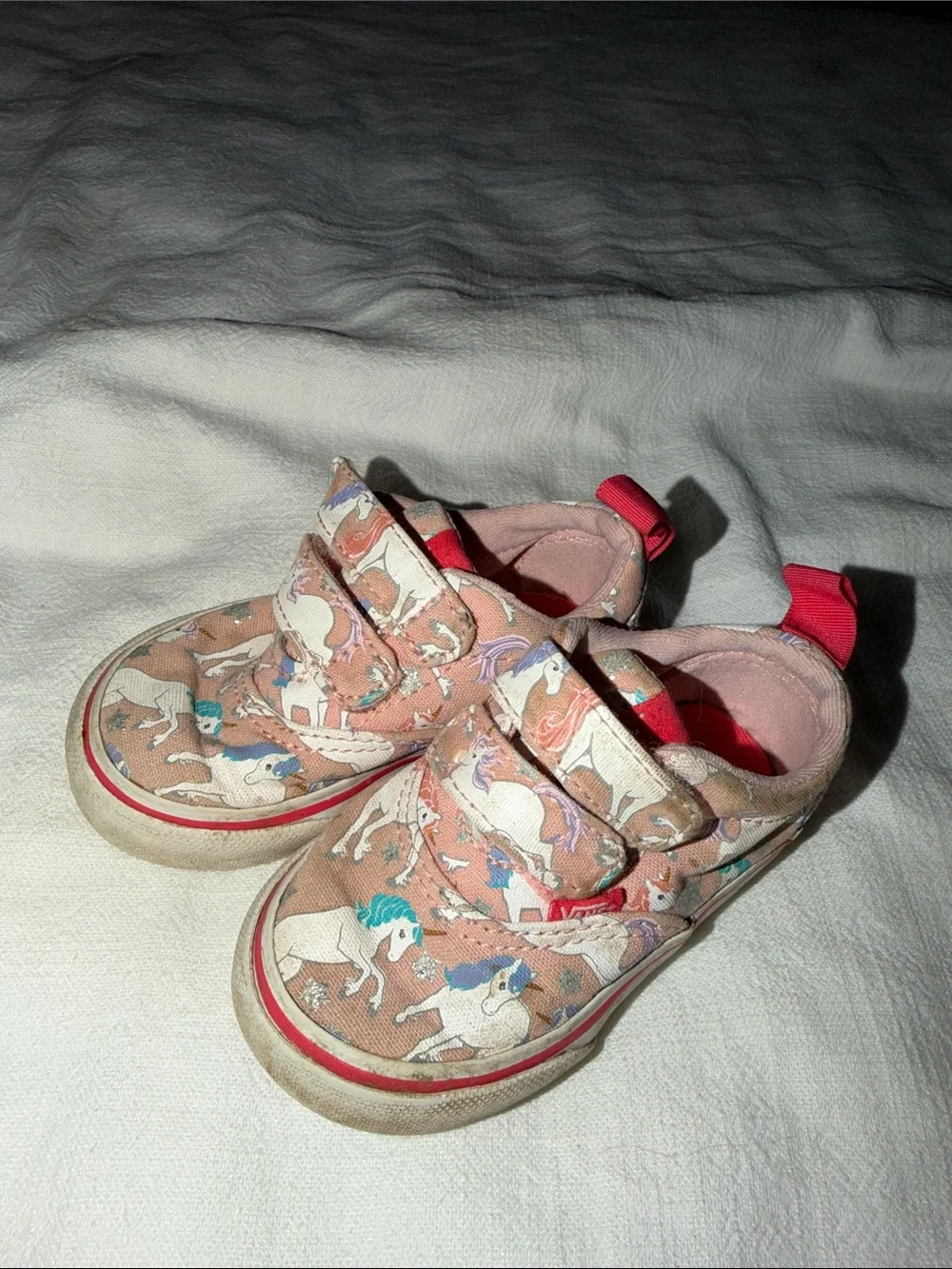 Vans Kids Pink Unicorn Velcro Sneakers